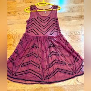 Free people sheer beaned dress